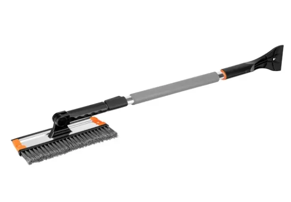 Купить Телескопическая щетка-сметка для снега со скребком и водосгоном, поворотная голова STELS 55299